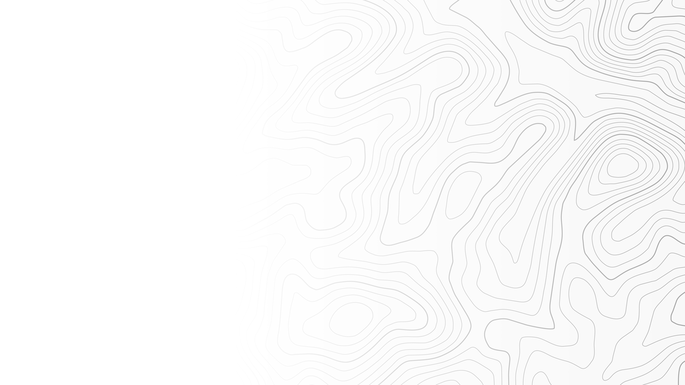 This image displays a topographic map pattern with contour lines on a white background, illustrating elevation and landforms in a stylized manner.